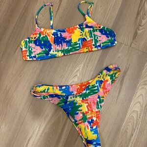 H&M Multicolor Abstract Bikini Set